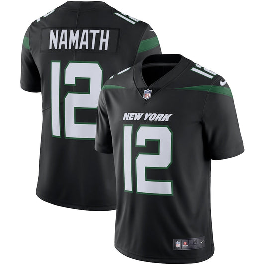 New York Jets Joe Namath Stealth NFL jersey front view