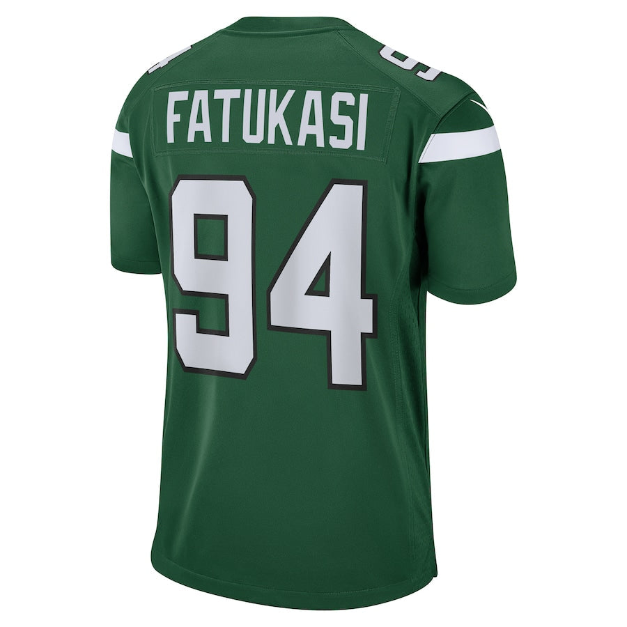 New York Jets Folorunso Fatukasi Gotham 101 NFL jersey front view