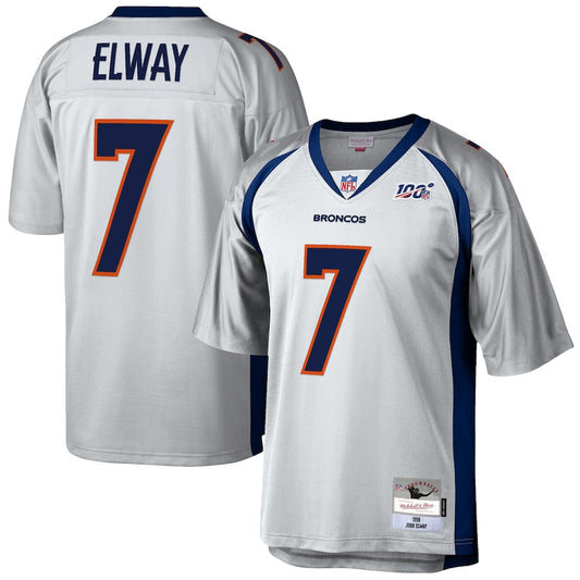 Denver Broncos John Elway Platinum 100 Legacy NFL jersey front view