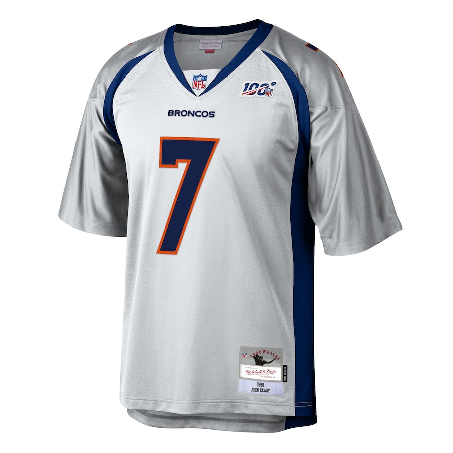 Denver Broncos John Elway Platinum 100 Legacy NFL jersey front view