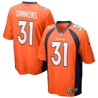 Denver Broncos Justin Simmons 289 NFL jersey front view
