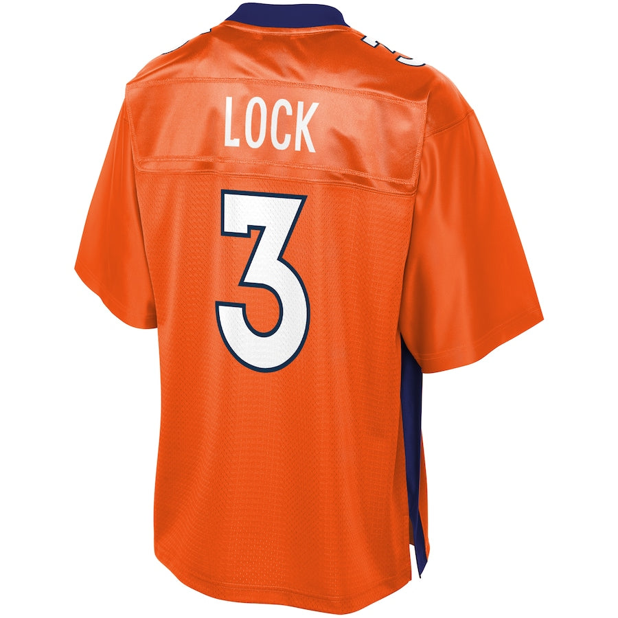 Denver Broncos Drew Lock Logo 267 NFL jersey front view