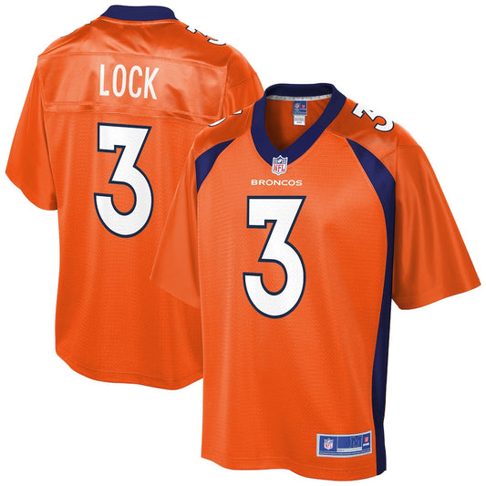 Denver Broncos Drew Lock Logo 267 NFL jersey front view