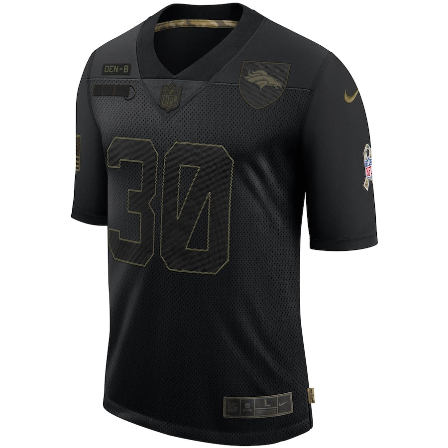 Denver Broncos Phillip Lindsay Salute To Service NFL jersey front view
