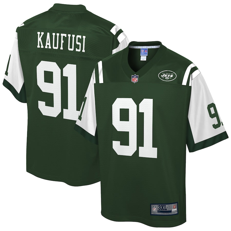 New York Jets Bronson Kaufusi Gotham Big Tall NFL jersey front view