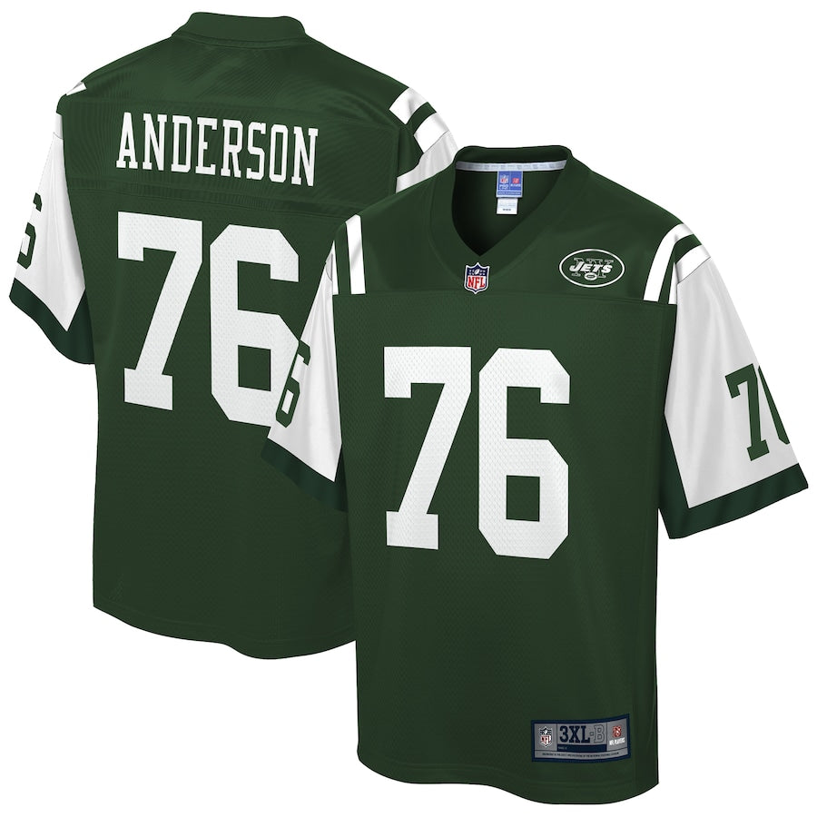 New York Jets Calvin Anderson Gotham Big Tall NFL jersey front view