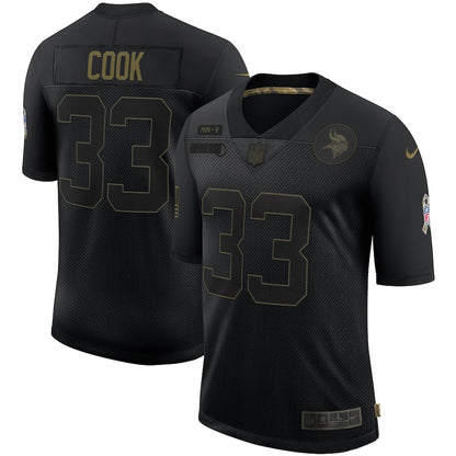 Minnesota Vikings Dalvin Cook Salute To Service NFL jersey front view