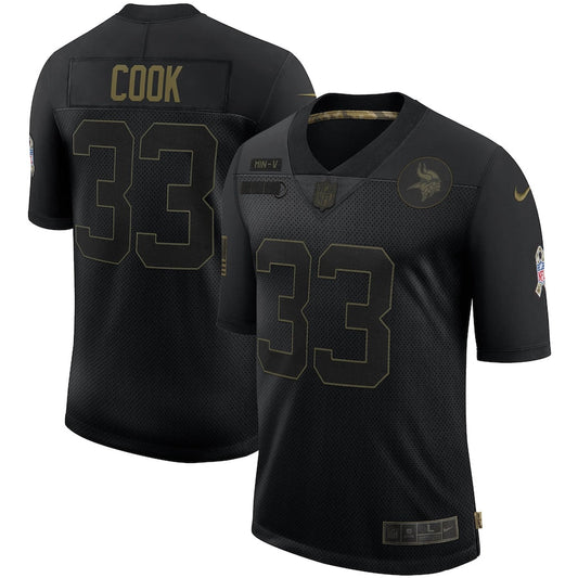 Minnesota Vikings Dalvin Cook Salute To Service NFL jersey front view