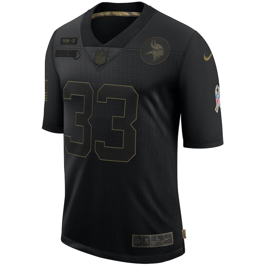 Minnesota Vikings Dalvin Cook Salute To Service NFL jersey front view