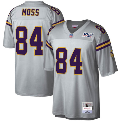 Minnesota Vikings Randy Moss Platinum 100 Legacy NFL jersey front view