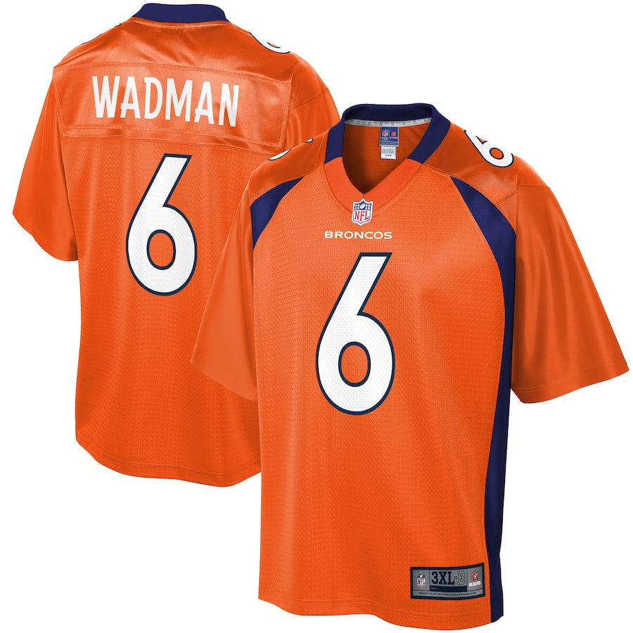 Denver Broncos Colby Wadman Big Tall 446 NFL jersey front view