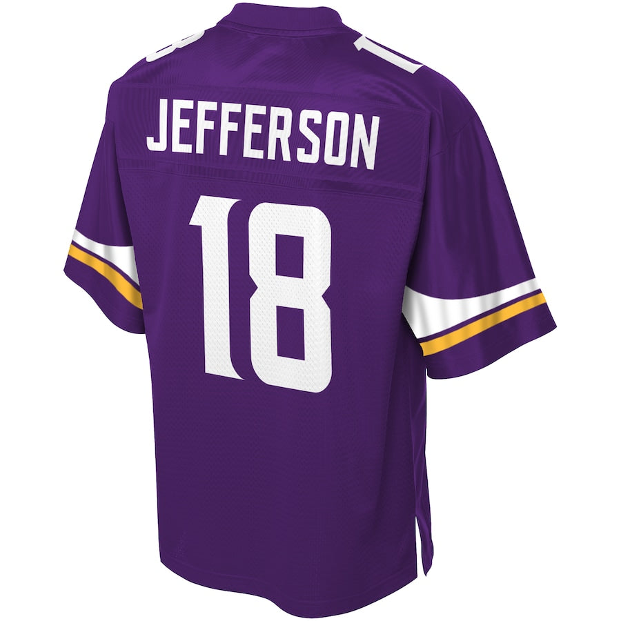 Minnesota Vikings Justin Jefferson Logo 522 NFL jersey front view