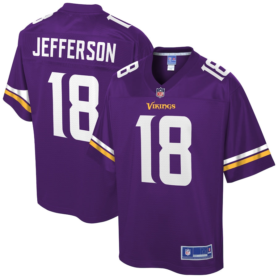 Minnesota Vikings Justin Jefferson Logo 522 NFL jersey front view