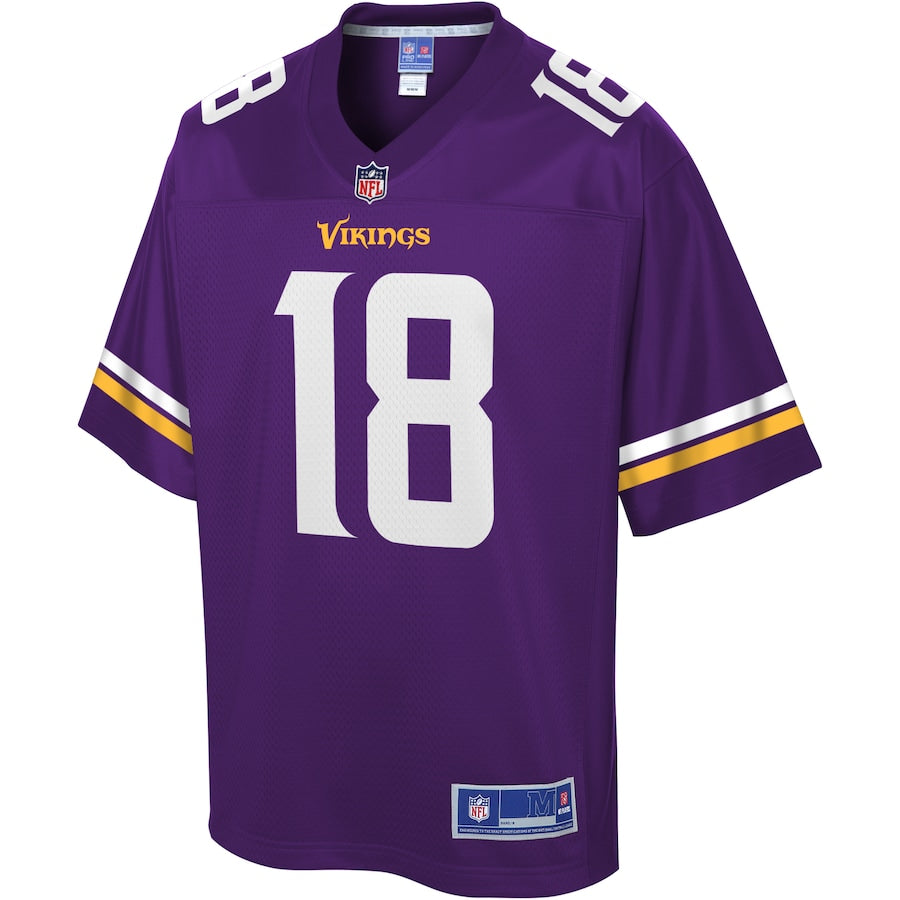 Minnesota Vikings Justin Jefferson Logo 522 NFL jersey front view