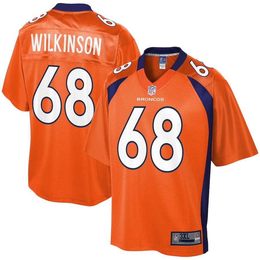 Denver Broncos Elijah Wilkinson Big Tall 405 NFL jersey front view