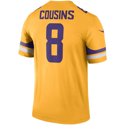 Minnesota Vikings Kirk Cousins Inverted Legend 580 NFL jersey front view