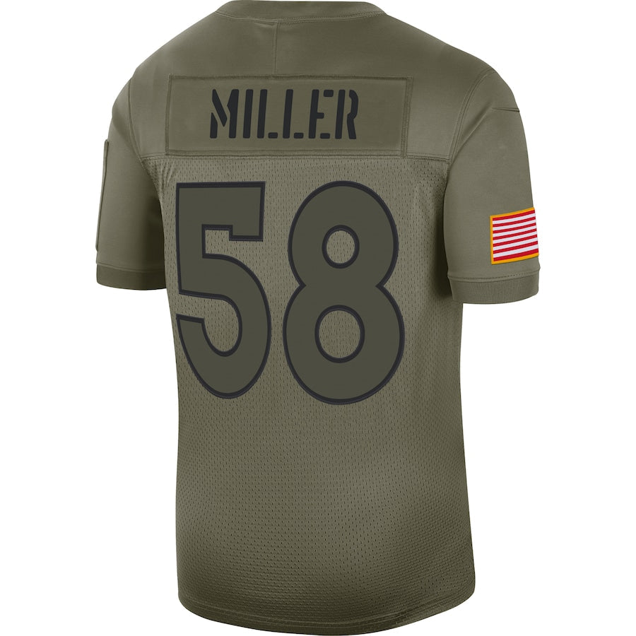 Denver Broncos Von Miller Salute To Service NFL jersey front view
