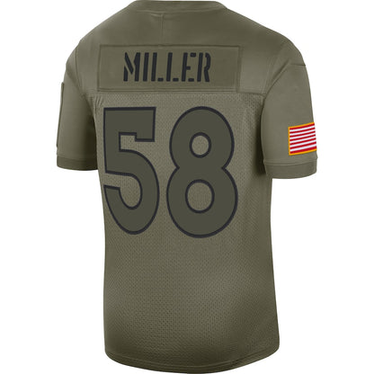 Denver Broncos Von Miller Salute To Service NFL jersey front view