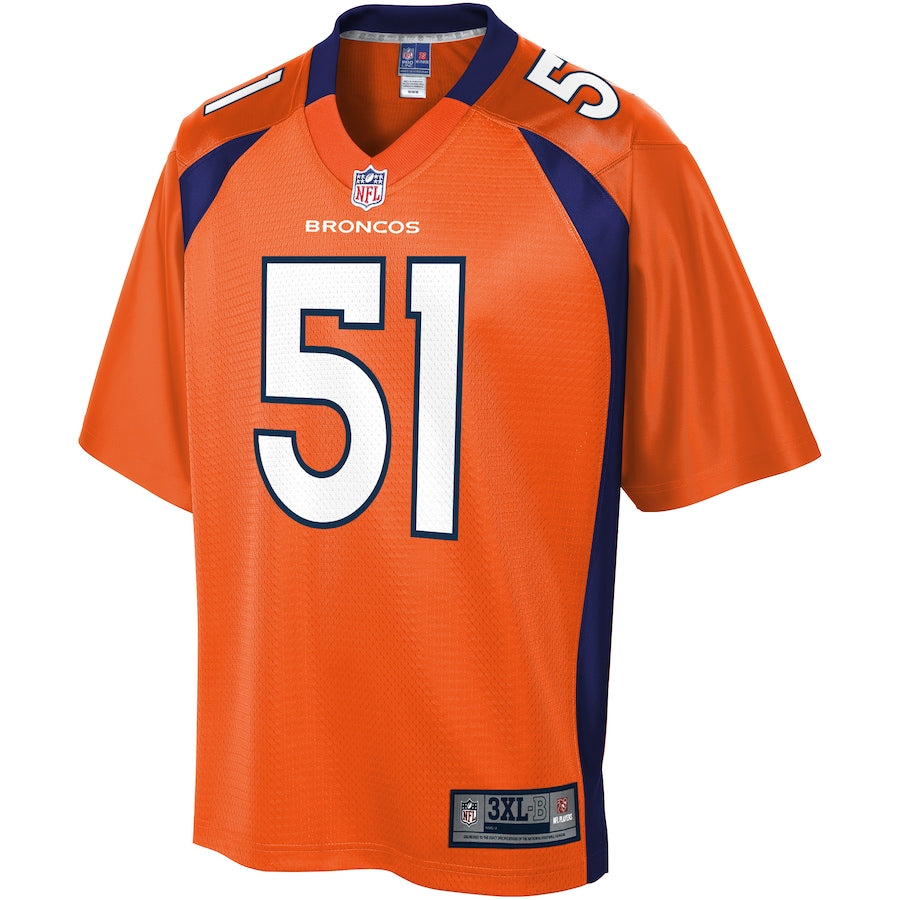 Denver Broncos Todd Davis Big Tall 395 NFL jersey front view