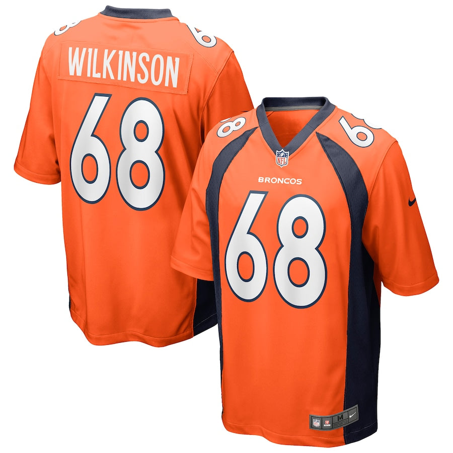 Denver Broncos Elijah Wilkinson 321 NFL jersey front view