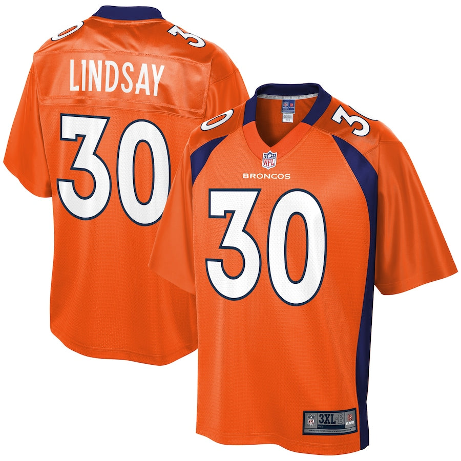 Denver Broncos Phillip Lindsay Big Tall 370 NFL jersey front view