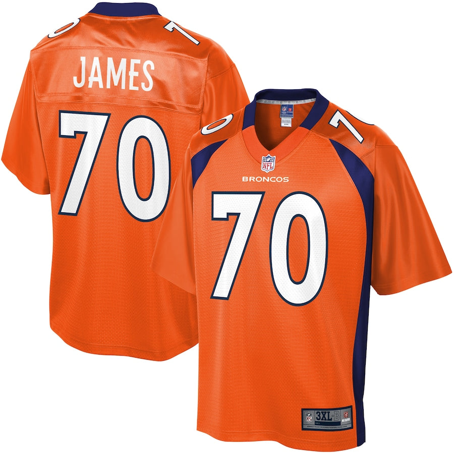 Denver Broncos Jawuan James Big Tall 414 NFL jersey front view