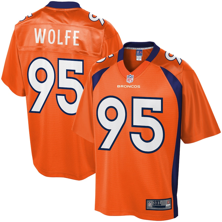 Denver Broncos Derek Wolfe Big Tall 450 NFL jersey front view