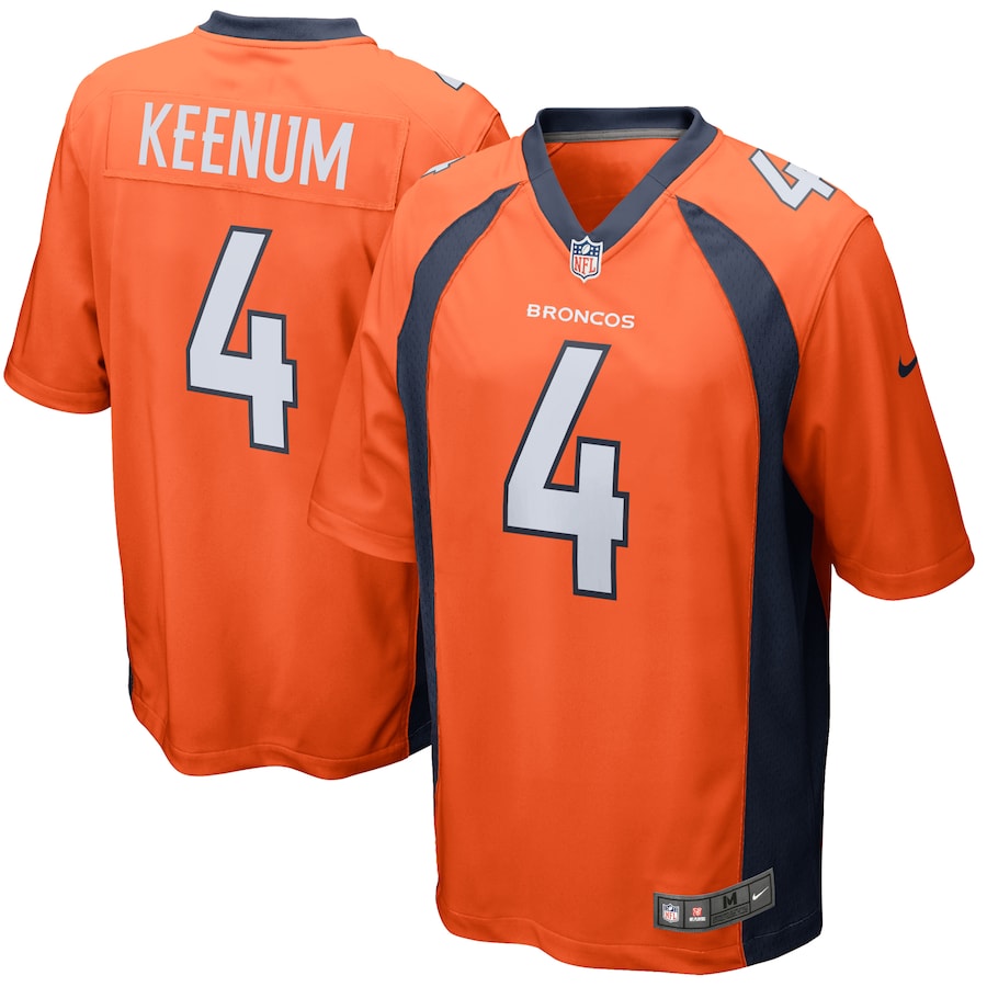 Denver Broncos Case Keenum 501 NFL jersey front view