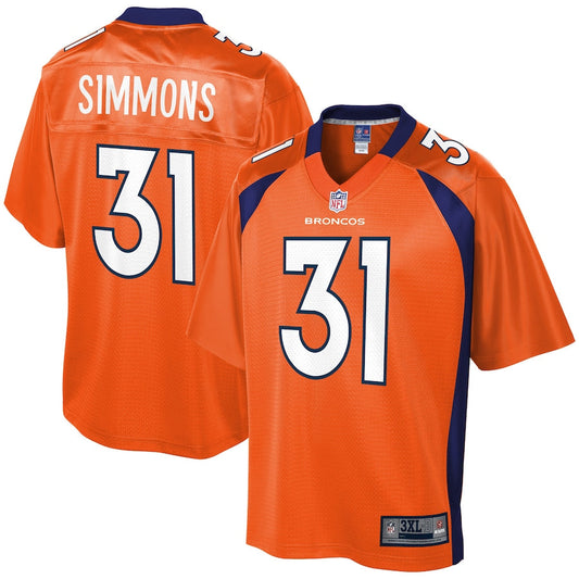 Denver Broncos Justin Simmons Big Tall 371 NFL jersey front view