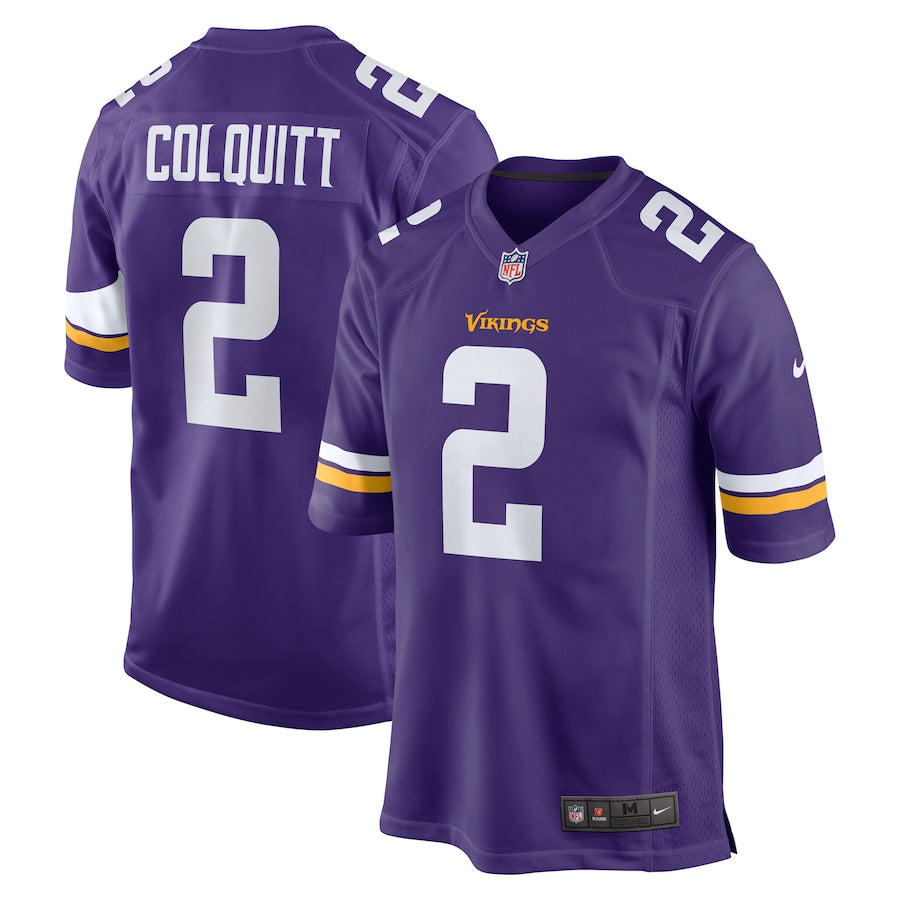 Minnesota Vikings Britton Colquitt 658 NFL jersey front view
