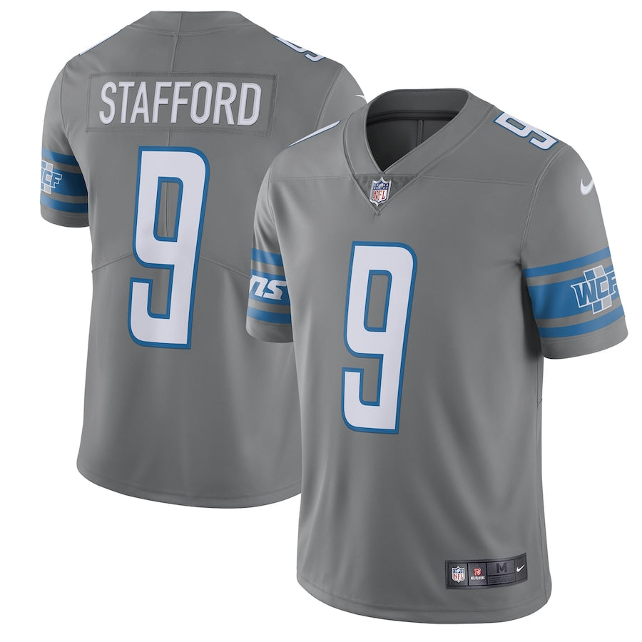 Detroit Lions Matthew Stafford Steel 962 NFL jersey front view