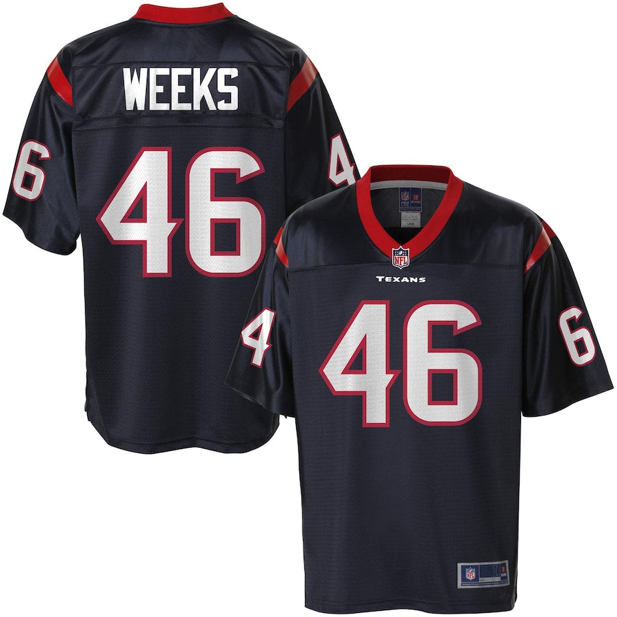 Houston Texans Jon Weeks 827 NFL jersey front view