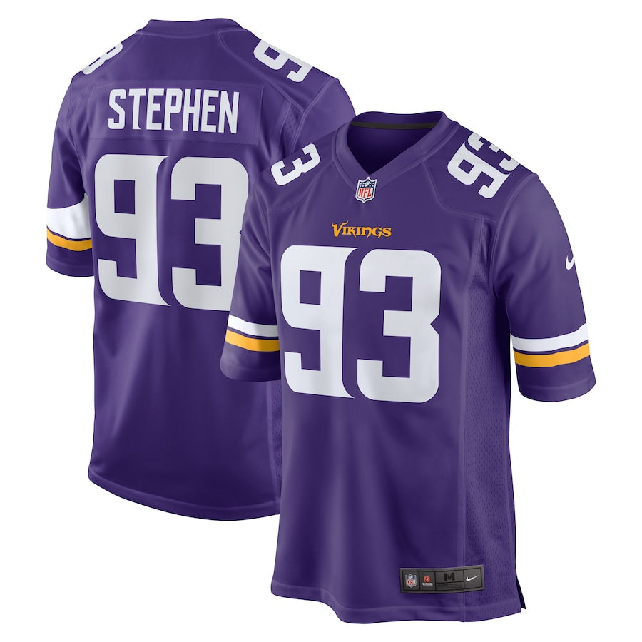 Minnesota Vikings Shamar Stephen 612 NFL jersey front view