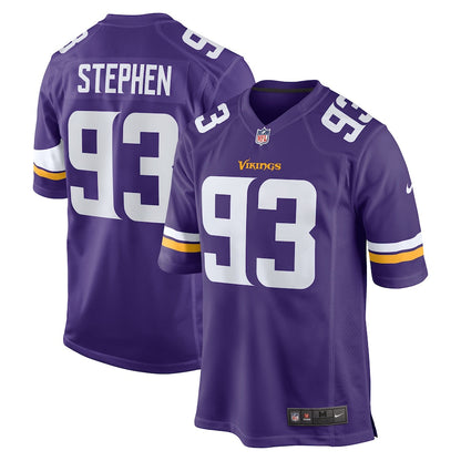 Minnesota Vikings Shamar Stephen 612 NFL jersey front view