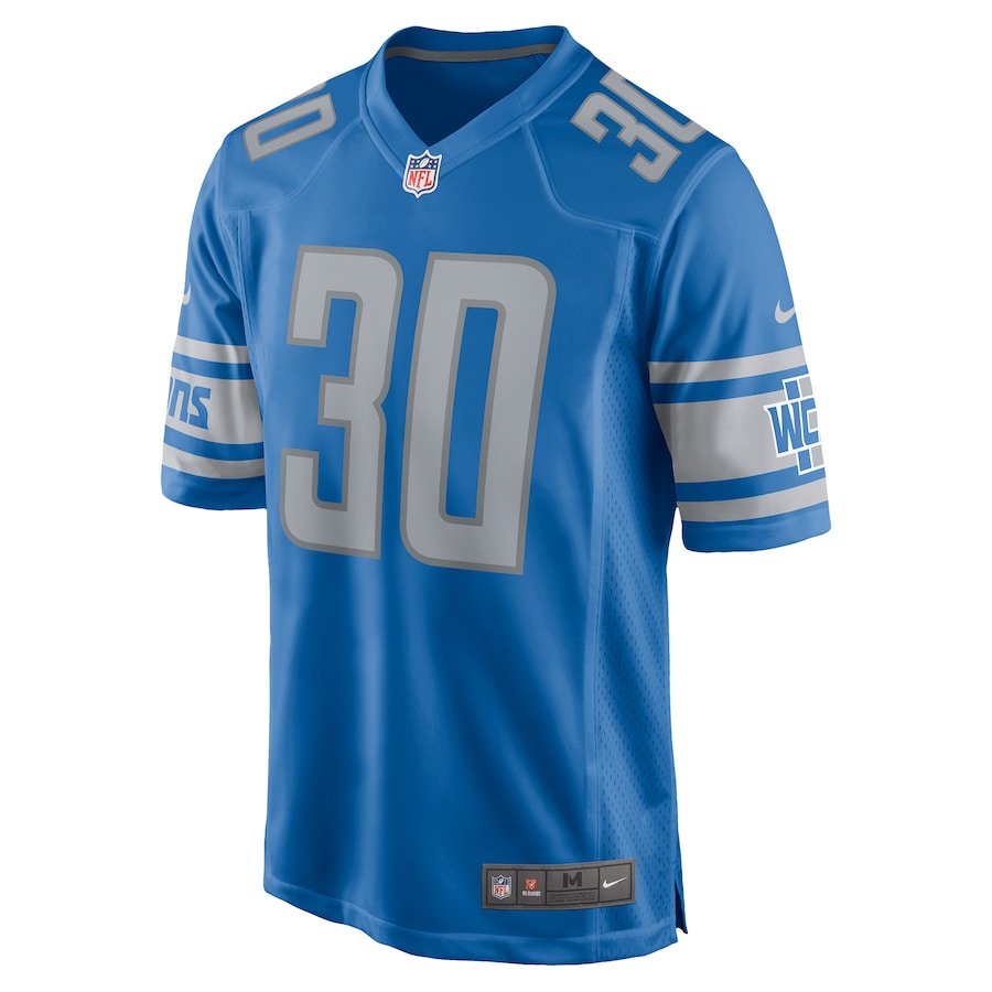 Detroit Lions Jeff Okudah Draft First Round NFL jersey front view
