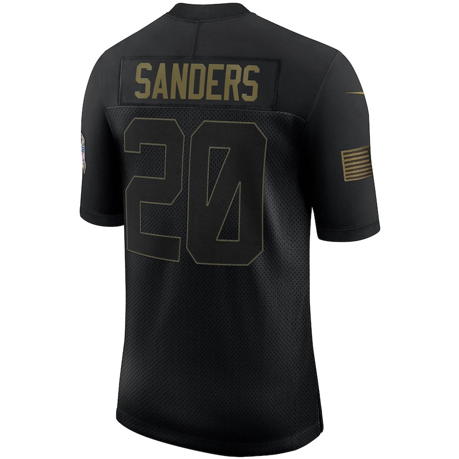 Detroit Lions Barry Sanders Salute To Service NFL jersey front view