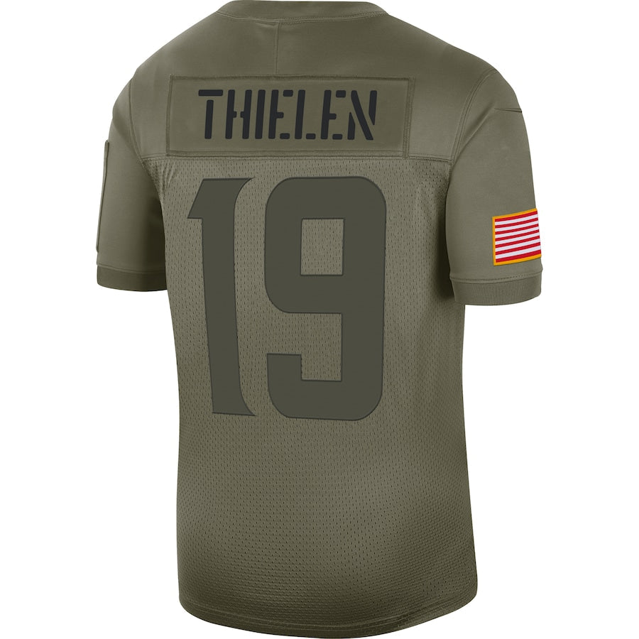 Minnesota Vikings Adam Thielen Salute To Service NFL jersey front view