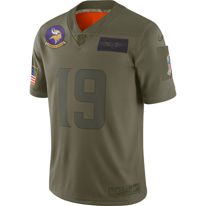 Minnesota Vikings Adam Thielen Salute To Service NFL jersey front view