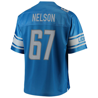 Detroit Lions Matt Nelson Big Tall NFL jersey front view