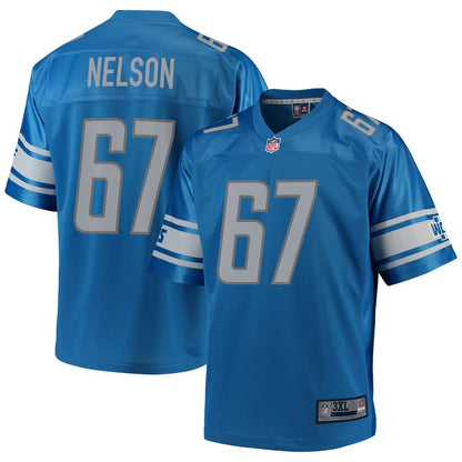 Detroit Lions Matt Nelson Big Tall NFL jersey front view
