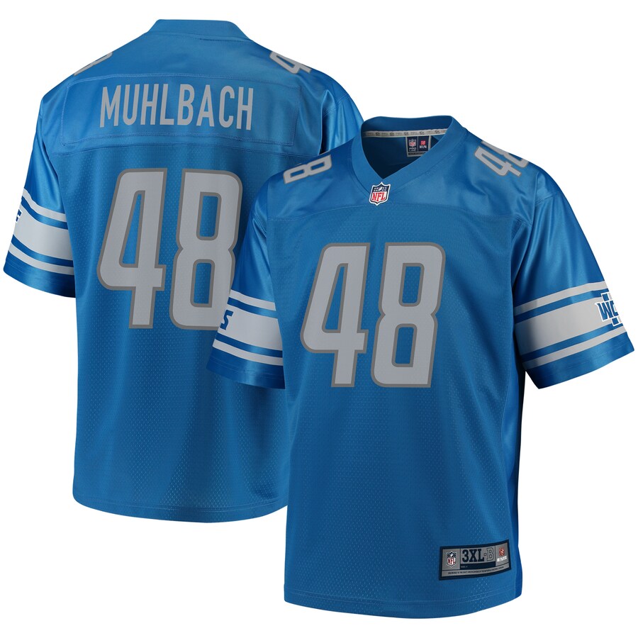 Detroit Lions Don Muhlbach Big Tall NFL jersey front view
