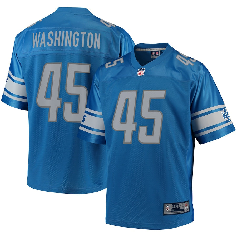 Detroit Lions Charles Washington Big Tall NFL jersey front view