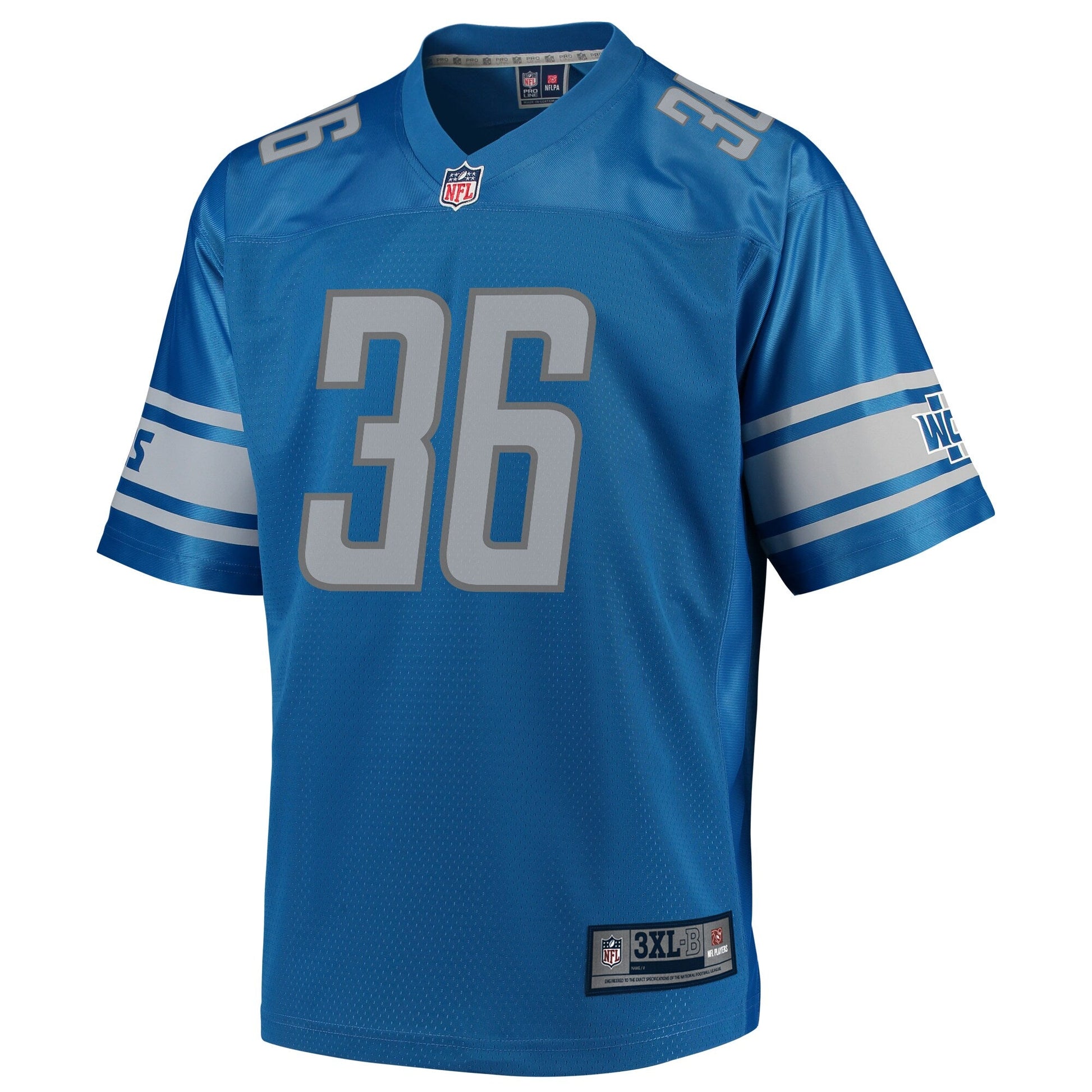 Detroit Lions Andre Chachere Big Tall NFL jersey front view