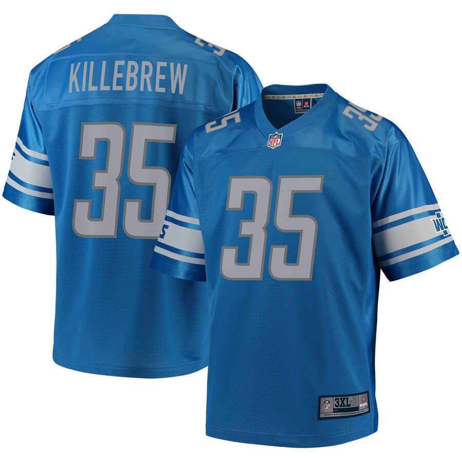 Detroit Lions Miles Killebrew Big Tall NFL jersey front view