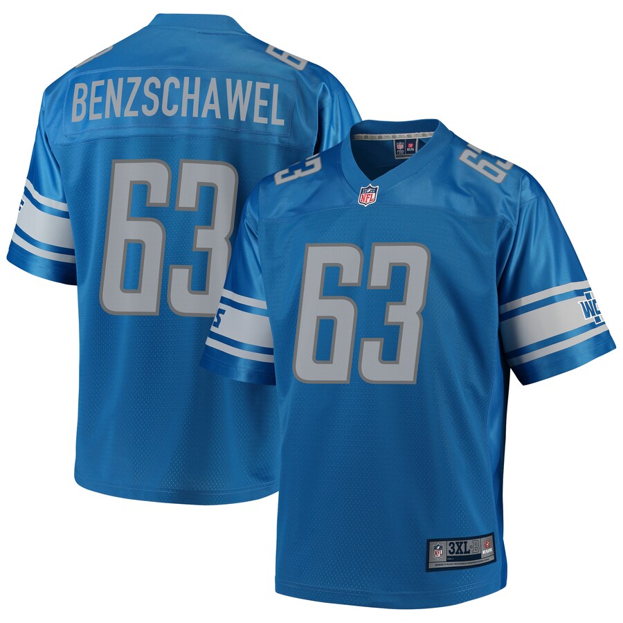 Detroit Lions Beau Benzschawel Big Tall NFL jersey front view