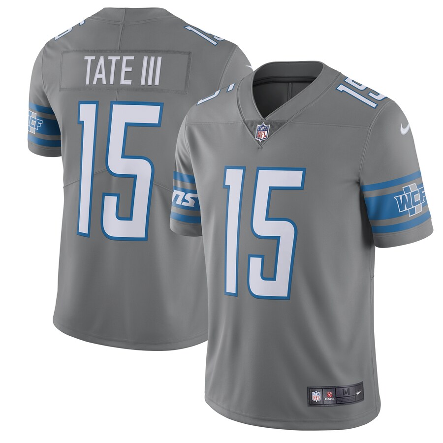 Detroit Lions Golden Tate Steel NFL jersey front view