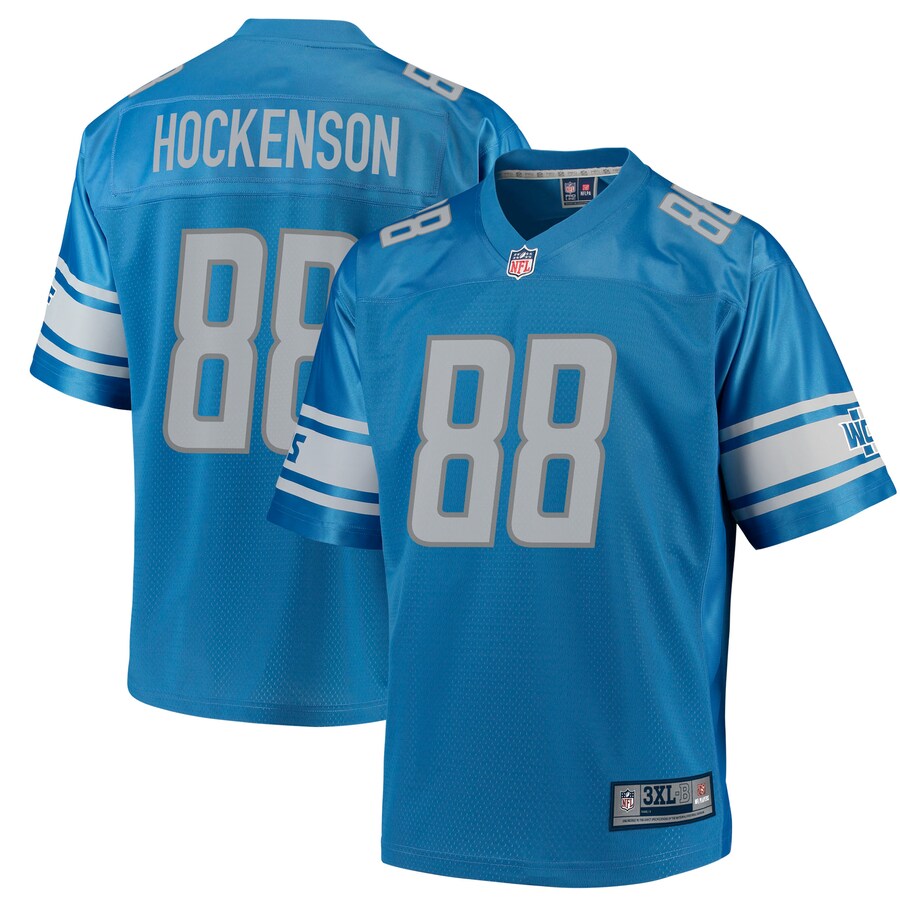 Detroit Lions Tj Hockenson Big Tall NFL jersey front view