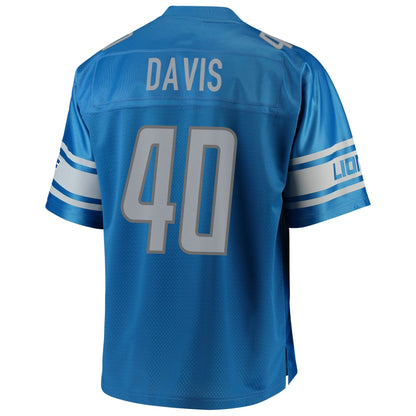 Detroit Lions Jarrad Davis Big Tall NFL jersey front view