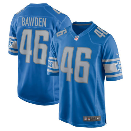 Detroit Lions Nick Bawden NFL jersey front view