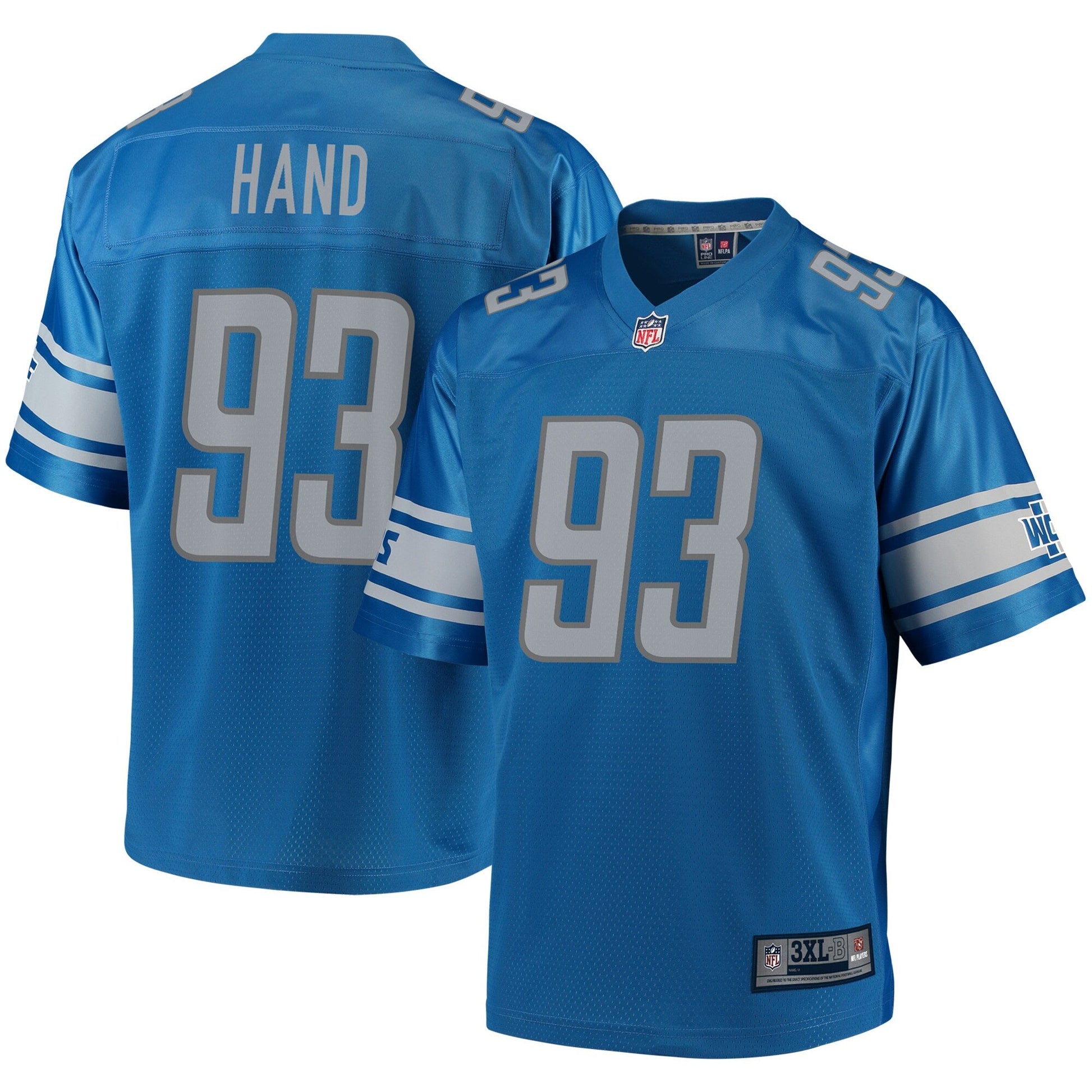Detroit Lions Dashawn Hand Big Tall NFL jersey front view